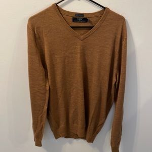Slim Fit J Crew V Neck Sweater - 100% Merino Wool EUC